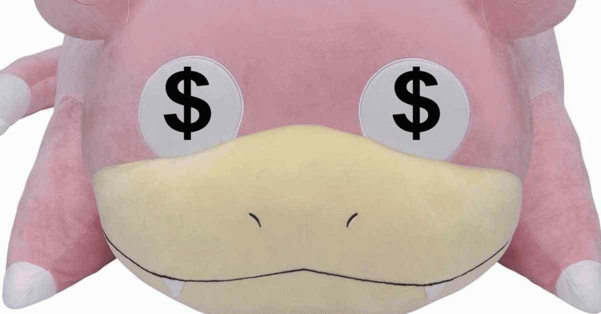 Pokémon ven un peluix lent i car, de mida natural