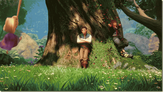 Naujausią „Kingdom Hearts 3“ anonsą Sora, Donaldas ir Goofy „susipainiojo“ su Rapunzel ir Flynn