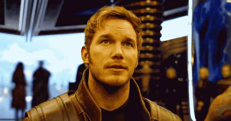 Galaksinin Koruyucuları filminde Star-Lord rolünde Chris Pratt.