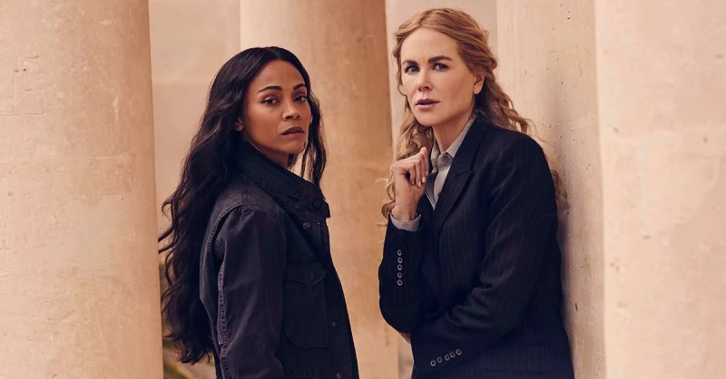Zoe Saldana ir Nicole Kidman serija „Paramount+“ atskleidžia pirmąjį žvilgsnį ir oficialų pavadinimą